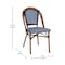 Flash Furniture Navy/White PE Rattan Stacking Paris Chair, 2PK 2-SDA-AD642001-NVYWH-NAT-GG - alternate 7